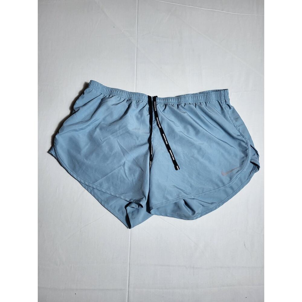 Nike Running Shorts Womens Large Blue Dri Fit Athletic Workout Gym Lined Shorts